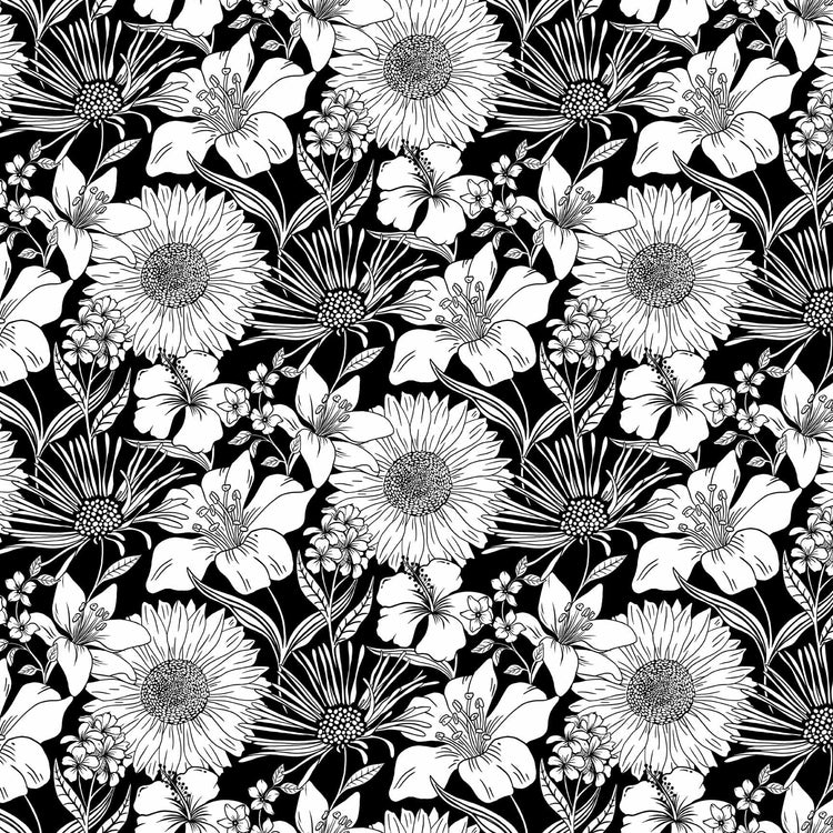 EBONY & IVORY Supersize Flora black