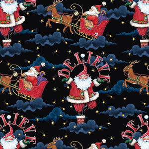 SO MUCH JOY! Believe Santa black