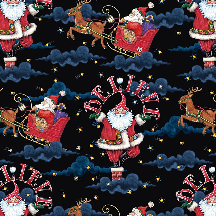 SO MUCH JOY! Believe Santa black