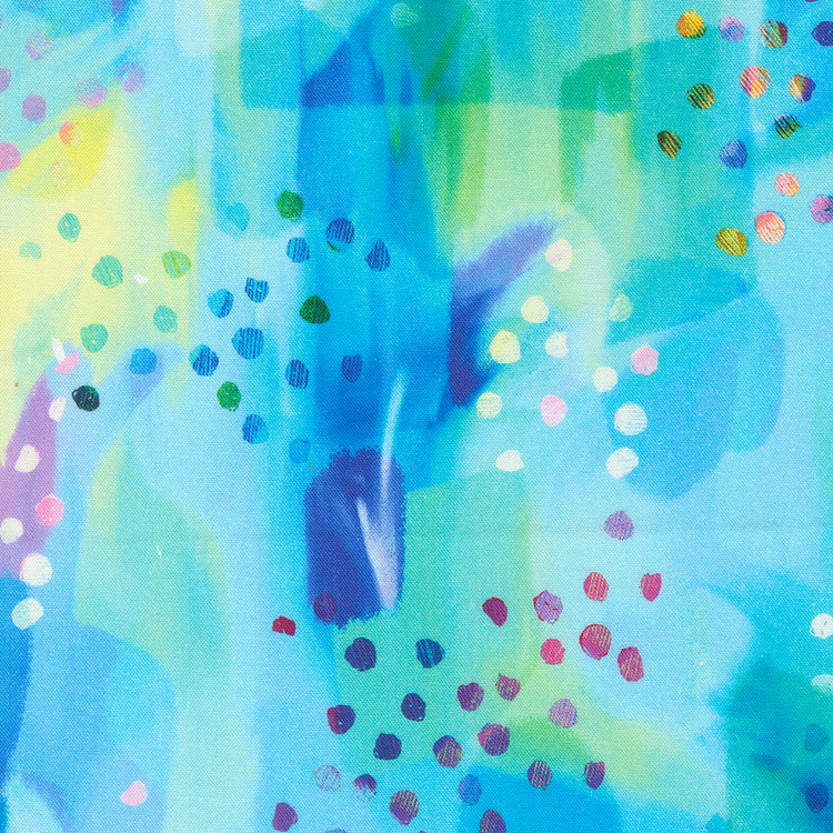 GRADIENTS AURAS Watercolor Collage turquoise
