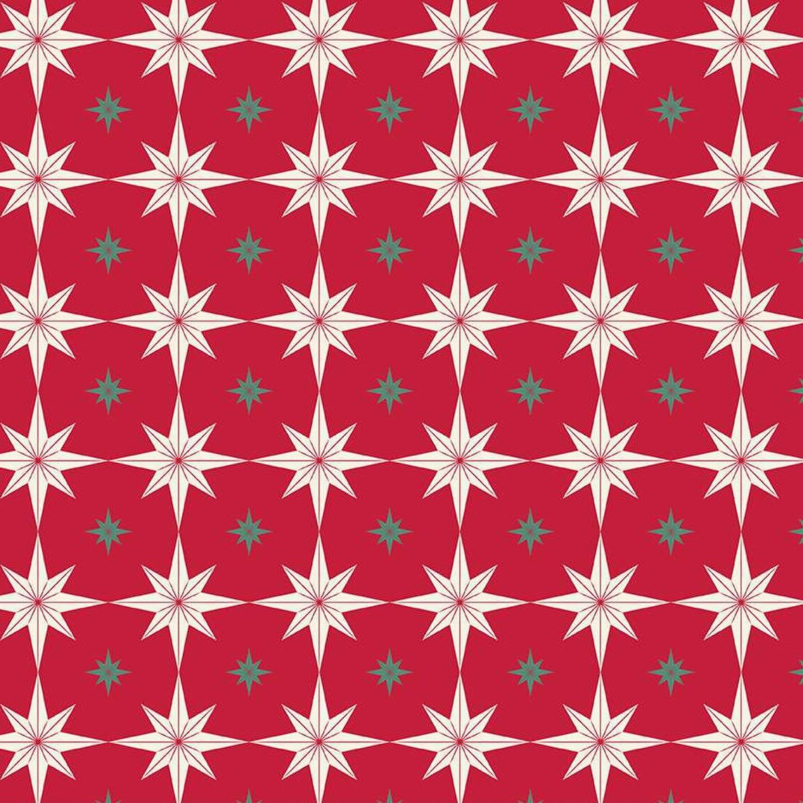 MERRY LITTLE CHRISTMAS Starbursts red