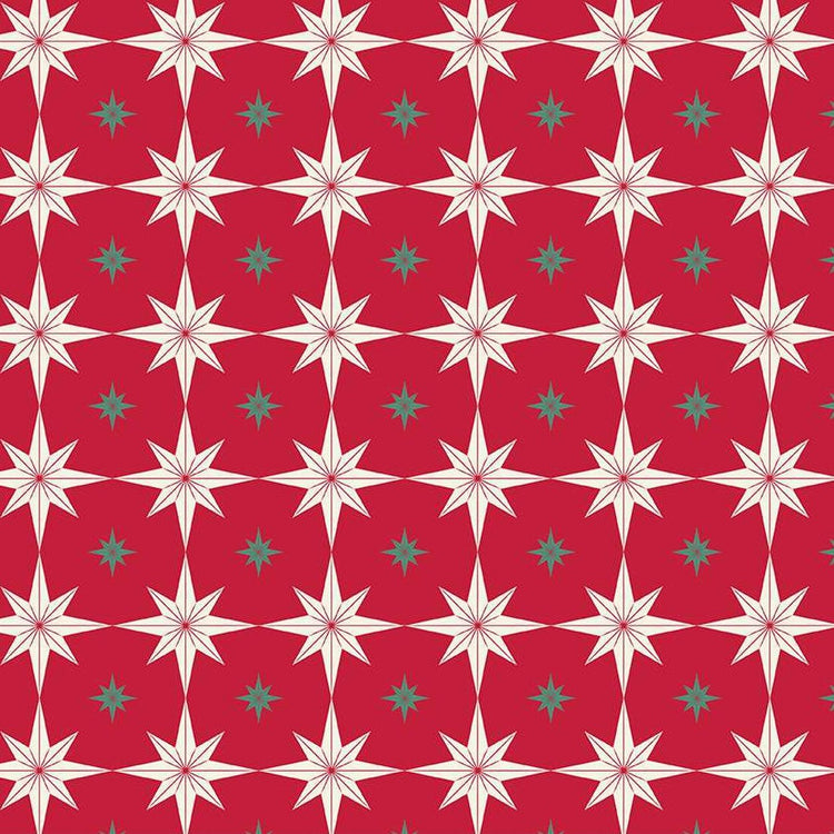 MERRY LITTLE CHRISTMAS Starbursts red