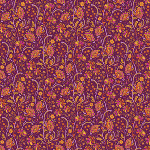 TRADE WINDS Chintz burgundy