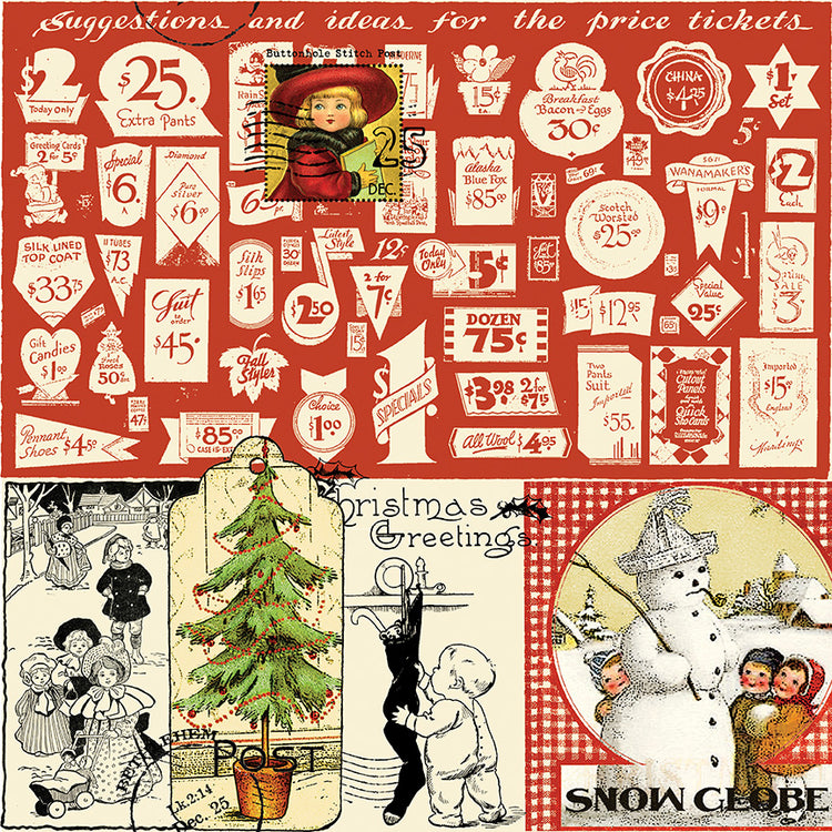CLASSIC CHRISTMAS Christmas Collage parchment