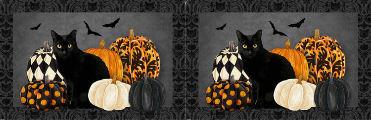 HALLOW'S EVE Placemats black multi 14" repeat