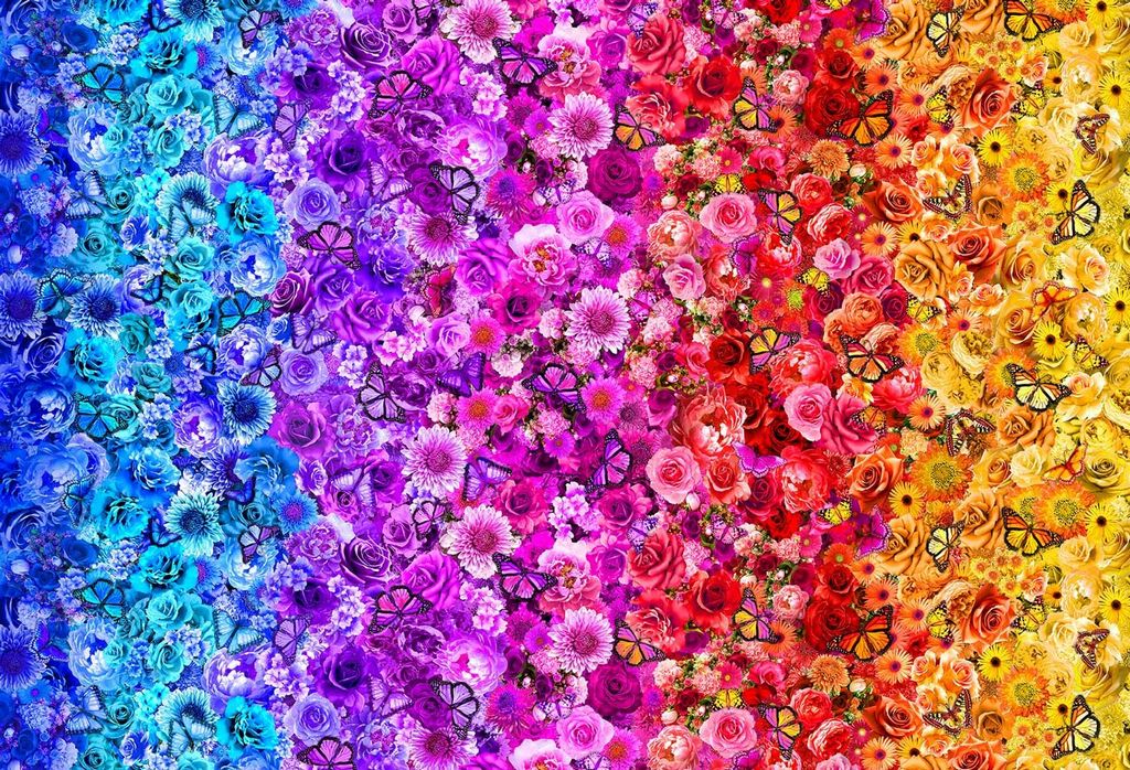 RAINBOW BUTTERFLIES - one yards