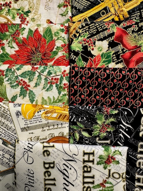 CHRISTMAS MUSICAL 9 fat quarters