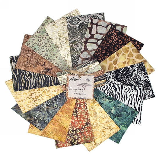 CONGO BAY Forest 16 fat quarters