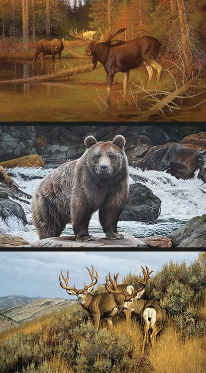 MAJESTIC IN NATURE Majestic Animals Pillow Panel 24"x43"