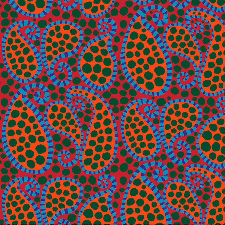 PAISLEY DOT red