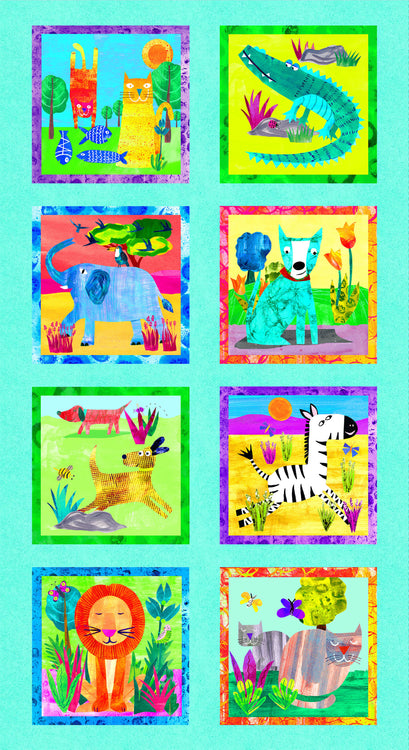 COLORAMA Blocks Panel turquoise 24"x43
