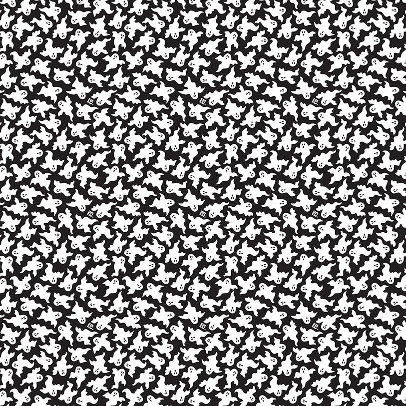 SPOOKY CUTE HALLOWEEN Ghost Cluster black