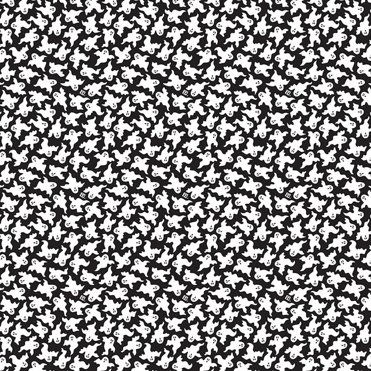 SPOOKY CUTE HALLOWEEN Ghost Cluster black