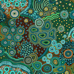 BAIAME'S SPIRIT Patchwork green