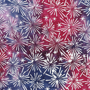 JUBILEE Bursting Stars multi red blue dusty
