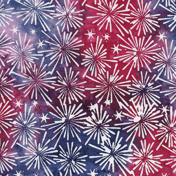 JUBILEE Bursting Stars multi red blue dusty