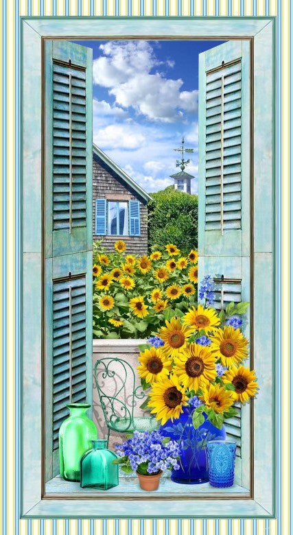 SUMMER SUNFLOWERS Panel summer 24"x43"