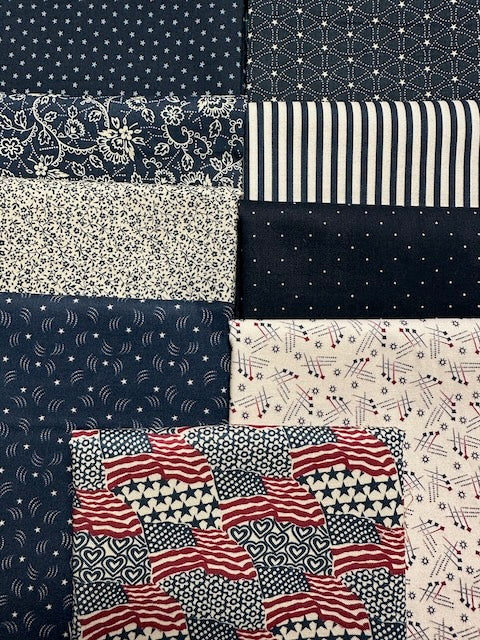 ALLEGIANCE Blue 9 fat quarters