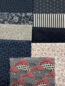 ALLEGIANCE Blue 9 fat quarters