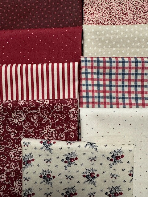 ALLEGIANCE Red 9 fat quarters