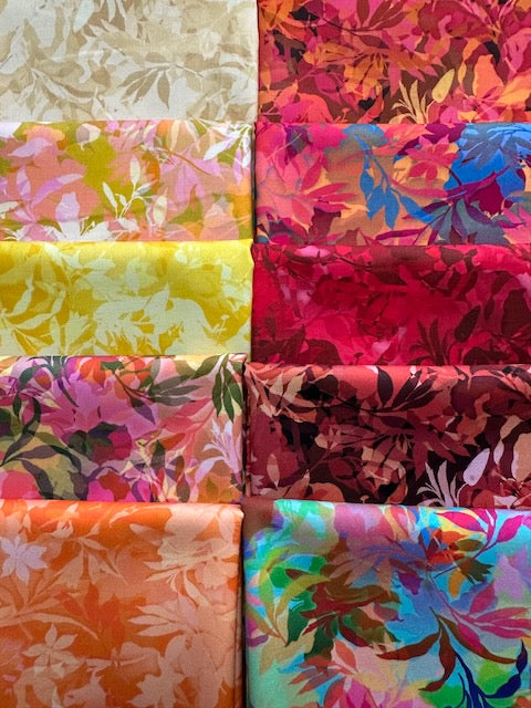 ARTFUL BLOOMS Warm 10 fat quarters