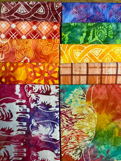 A TOUCH OF CELTIC Warm 10 fat quarters