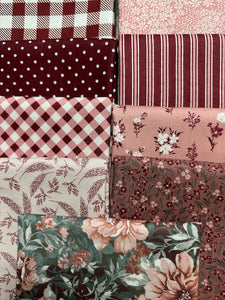 A WALK ON THE PRAIRIE Marsala 9 fat quarters