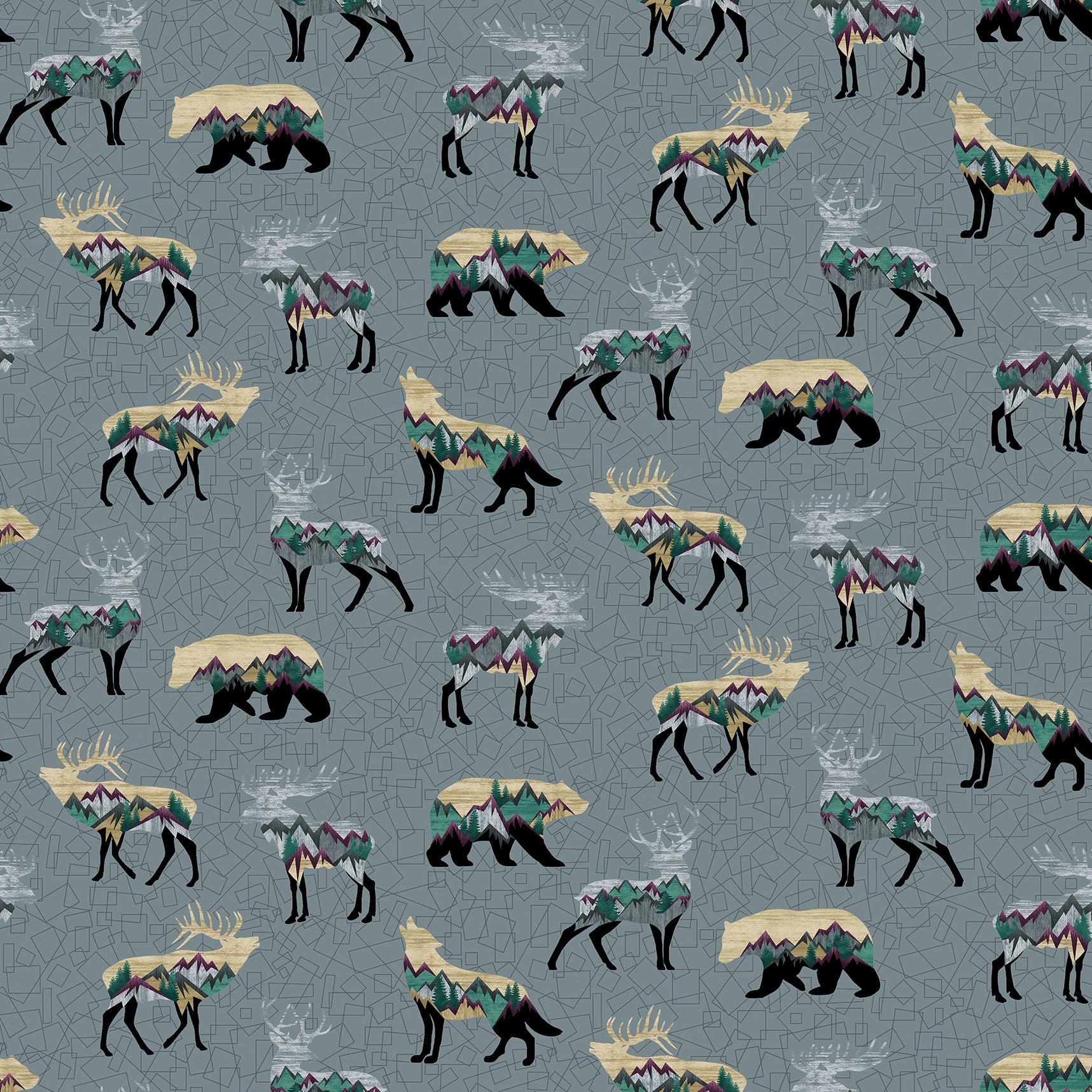 INTO THE WILD Wildlife Allover grey/multi