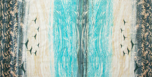 BOARDWALK DREAMS Sand Pipers sea glass - 1 yards