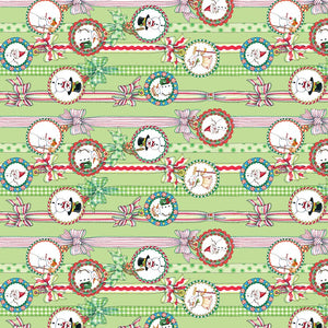 SO MUCH JOY! Snow People Ribbon lime