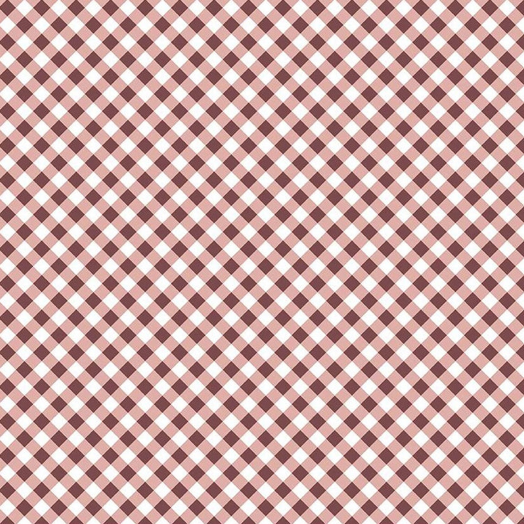 A WALK ON THE PRAIRIE Gingham dusty rose