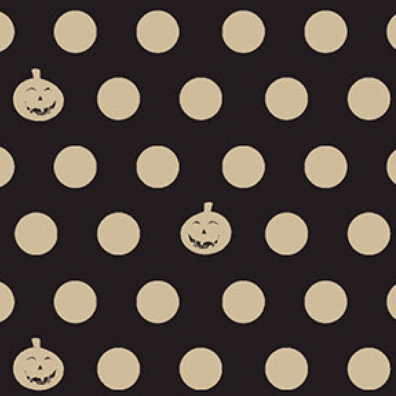 RETRO HALLOWEEN Pumpkin Dot black