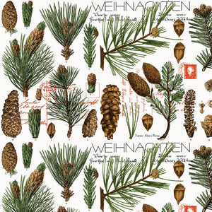 CLASSIC CHRISTMAS Botanical Pines white