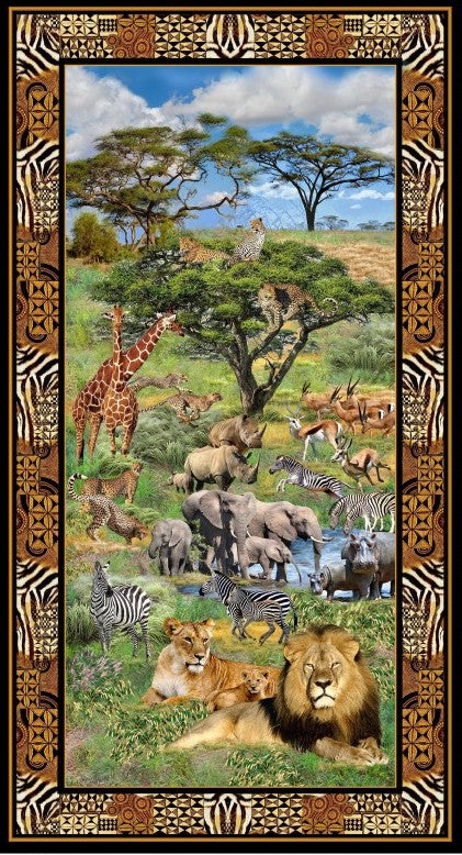 SERENGETI PLAINS Panel multi 24"x43"