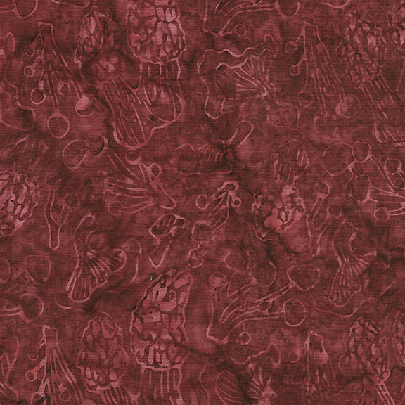 FOREST FLORA Mushroom Time red burgundy