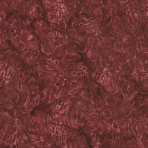 FOREST FLORA Mushroom Time red burgundy