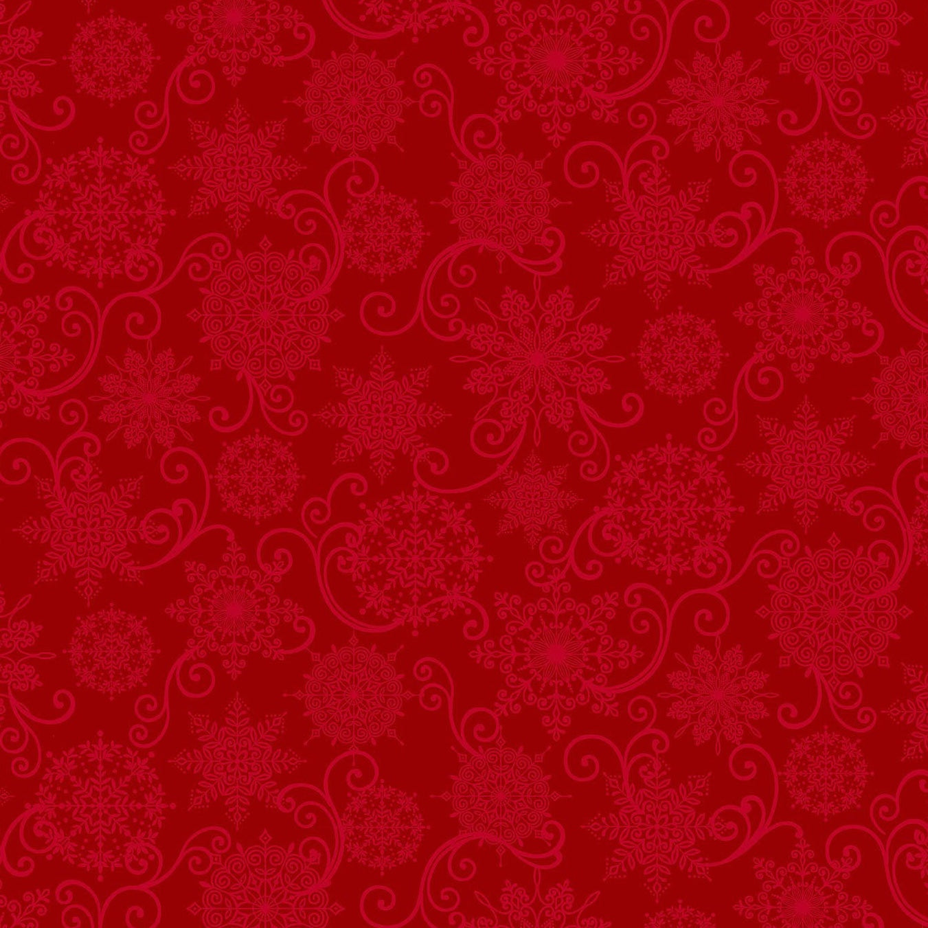 BLOOMS OF THE HOLIDAY Snowflake Monotone red