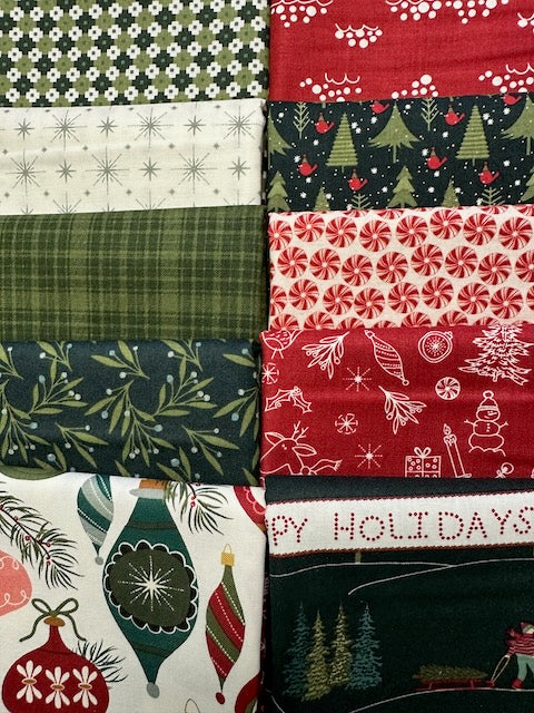 CHRISTMAS IS IN TOWN 10 fat quarters