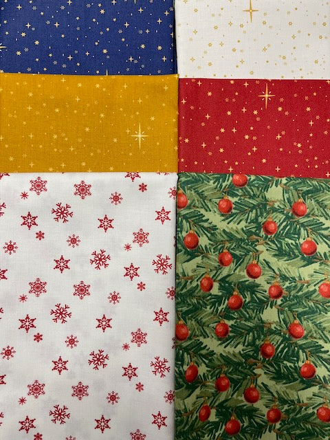 CHRISTMAS WISHES 6 fat quarters