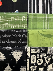 CLASSIC CHRISTMAS Black 8 half yards