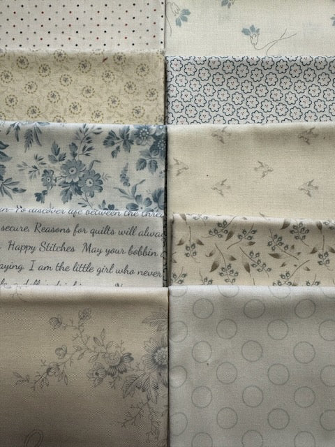 CLOUD NINE Blue 10 fat quarters