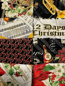 CHRISTMAS MUSICAL 8 fat quarters