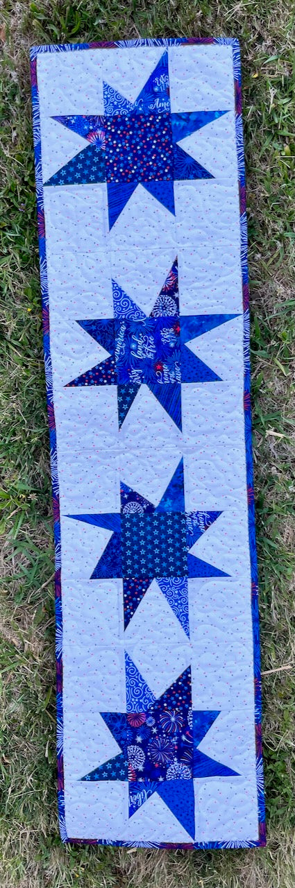 CRAZY STARS Blue Fireworks 14"x54"