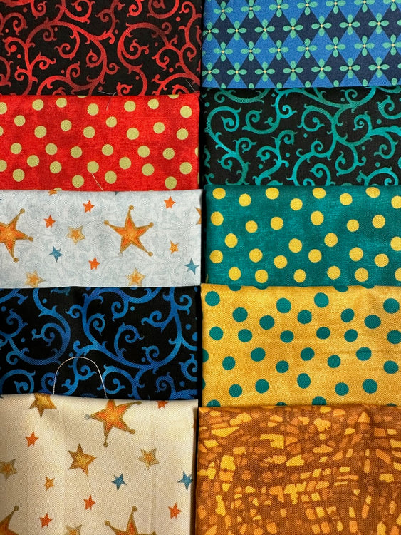 CHRISTMAS SPIRIT 10 fat quarters