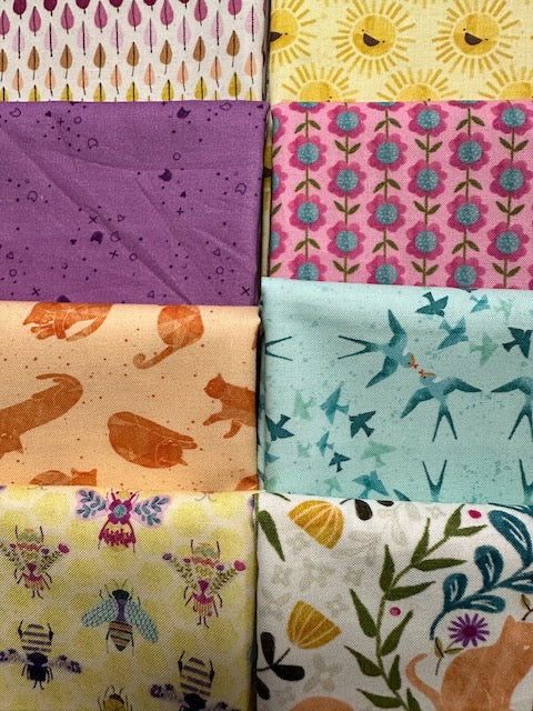 CURIOUS GARDEN Lemon 8 fat quarters