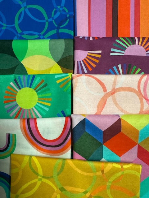 COLOR WHEEL Annabel Wrigley 8 fat quarters