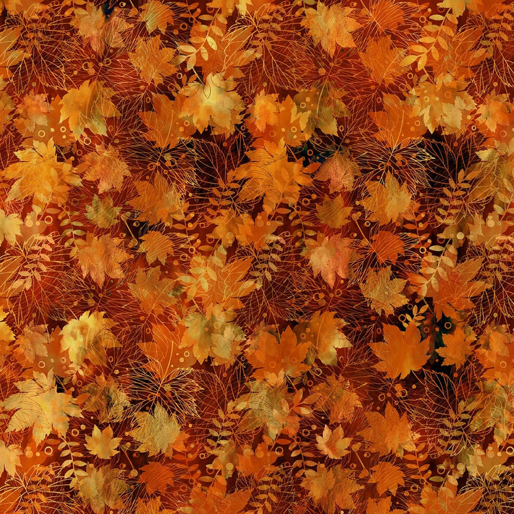 FALLING LEAVES Collage rust