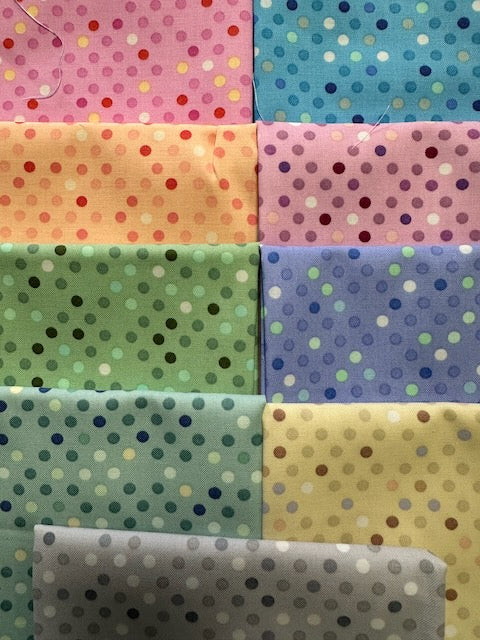 DAZZLE DOTS Confetti 9 fat quarters