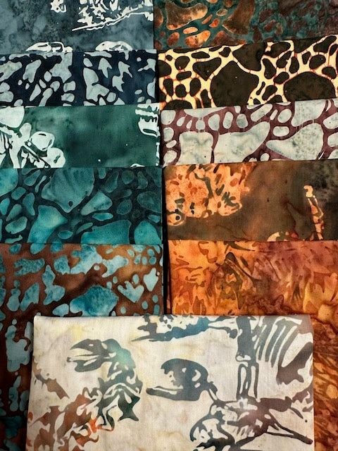 DINOSAURUS 11 fat quarters