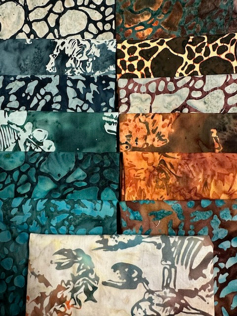 DINOSAURUS 13 fat quarters